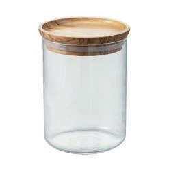 Hario Hario Simply Glass And Olive Wood Canister