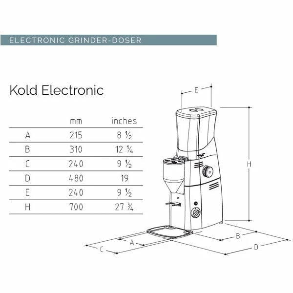 Mazzer Kold Electronic Coffee Grinder 5 Mazzer Kold Electronic Coffee Grinder